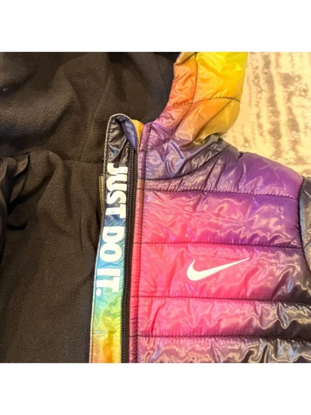 Nike Core Quilted girls Toddler size 2T hooded puffer coat MSRP $100